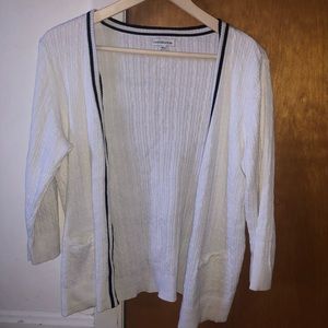 White cardigan